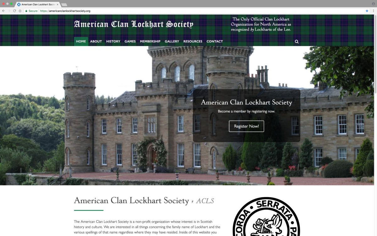 American Clan Lockhart Society Desktop Home
