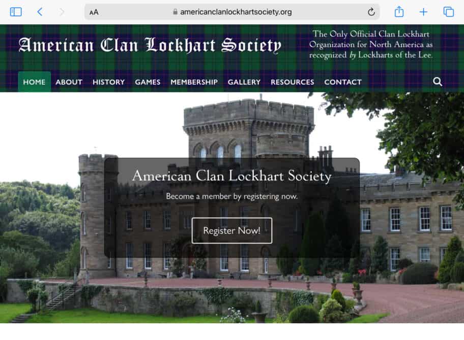 American Clan Lockhart Society Tablet Landscape