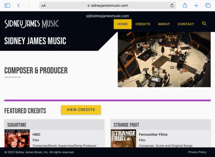 Sidney James Music Tablet Landscape