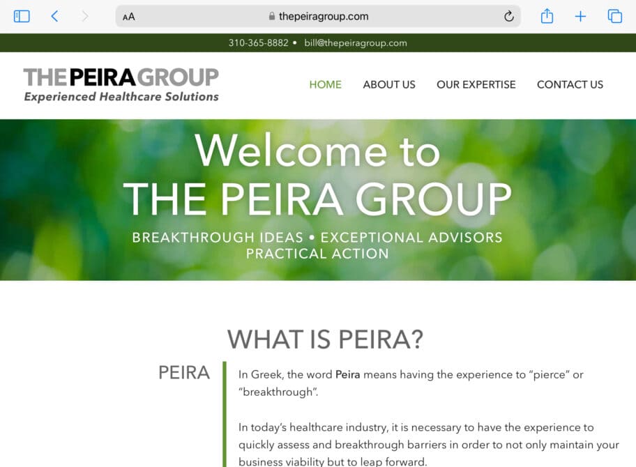 The Peira Group Tablet Landscape